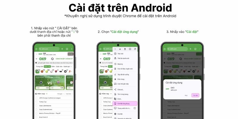 Quy trình tải app OK9 dễ dàng trên Android